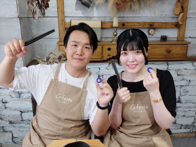 指輪を手作りした先輩カップル 愛知県稲沢市　Aさん・Sさん