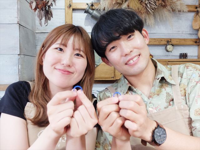 指輪を手作りした先輩カップル 愛知県高浜市　Yさん・Nさん