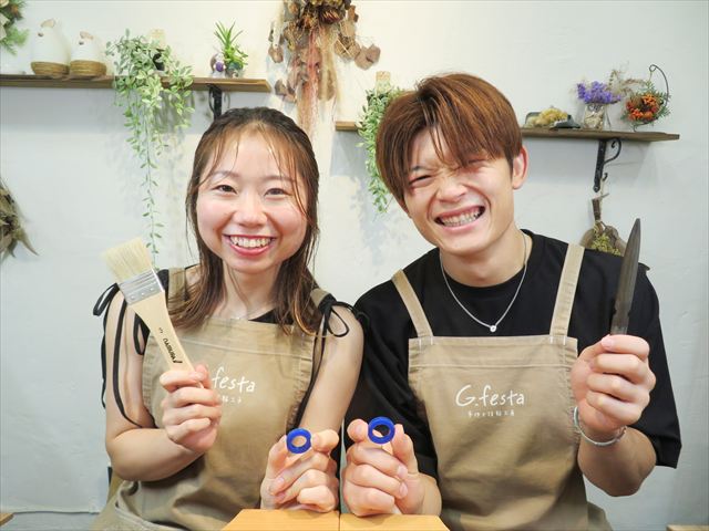 指輪を手作りした先輩カップル 静岡県浜松市　Hさん・Aさん
