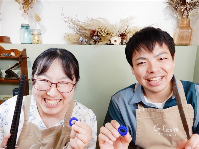 指輪を手作りした先輩カップル 愛知県豊田市　Yさん・Mさん