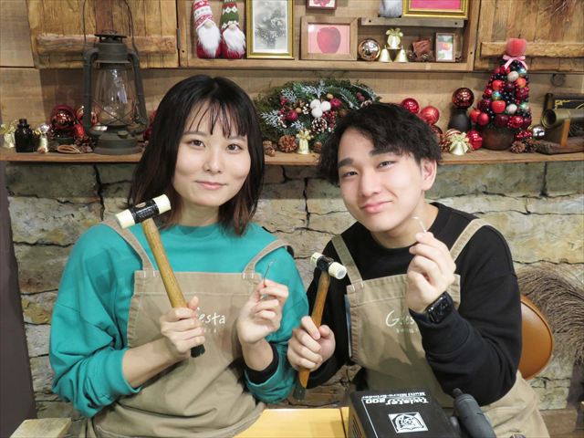 指輪を手作りした先輩カップル 埼玉県川口市　Ｙさん・Ａさん