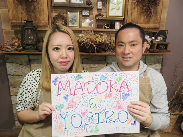 指輪を手作りした先輩カップル 愛知県一宮市　Ｙさん・Ｍさん