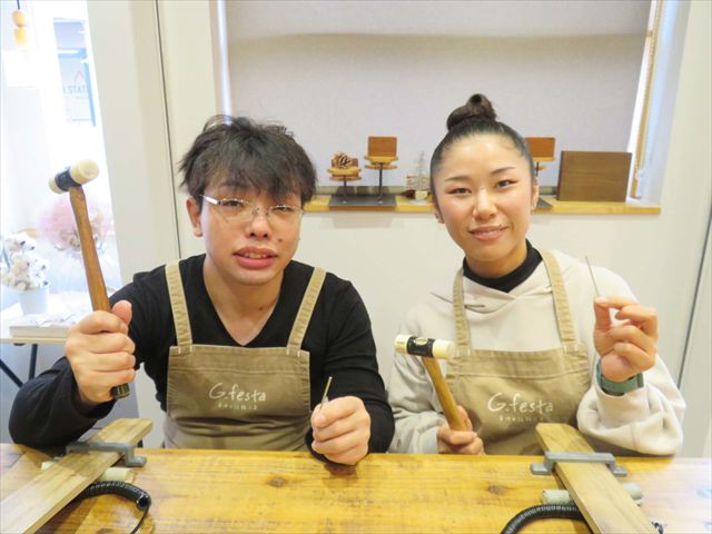 指輪を手作りした先輩カップル 岐阜県大垣市　Ｓさん・Ｙさん