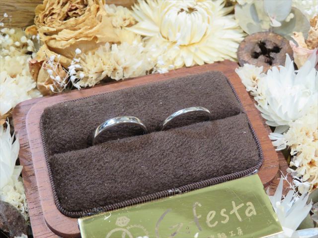 手作り指輪制作事例 静岡県掛川市　Hさん・Sさん