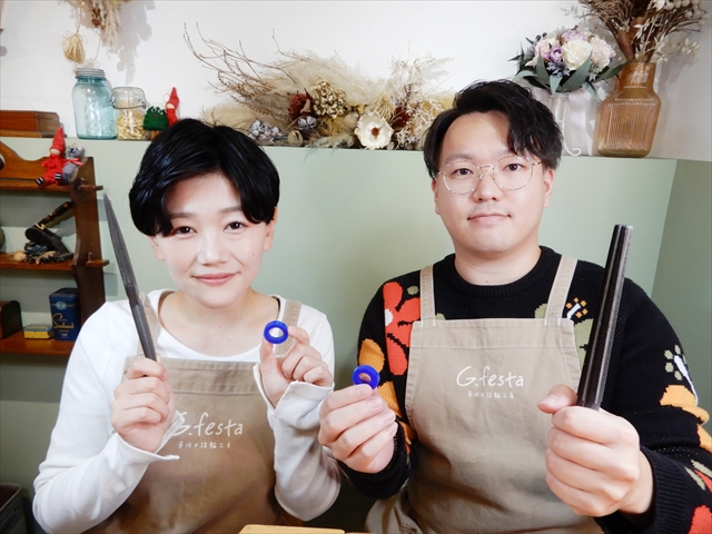 指輪を手作りした先輩カップル 愛知県春日井市　Ｋさん・Ｋさん