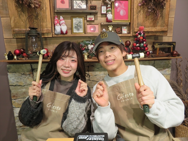 指輪を手作りした先輩カップル 岐阜県美濃市　Ｋさん・Ｎさん