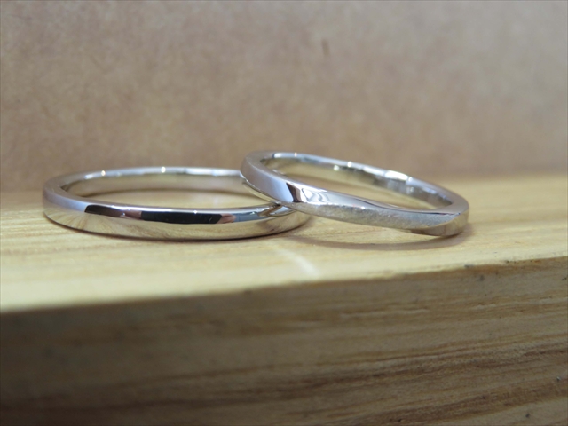 手作り指輪制作事例 滋賀県野州市　Ｔさん・Ｍさん