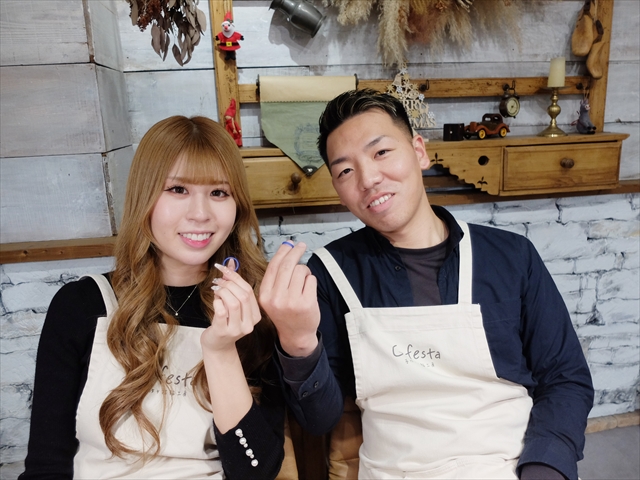 指輪を手作りした先輩カップル 愛知県名古屋市　Ｔさん・Ａさん