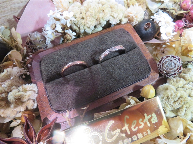 手作り指輪制作事例 大阪府大阪市　Yさん・Aさん