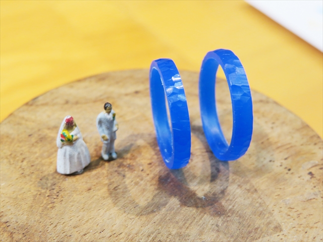 静岡県浜松市　Kさん・Aさんの指輪のワックス