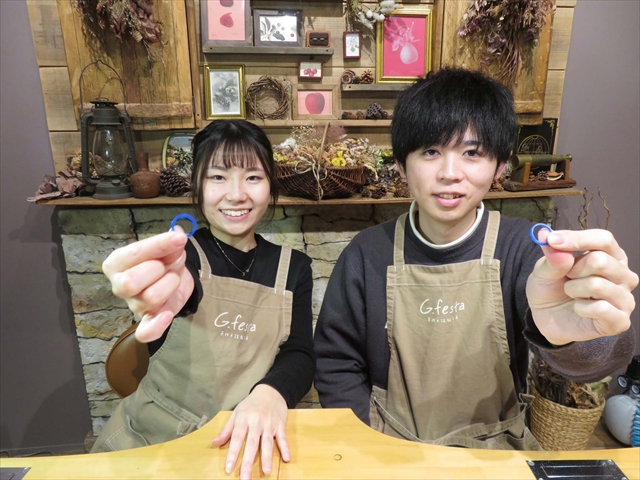 指輪を手作りした先輩カップル 岐阜県各務原市　Aさん・Hさん