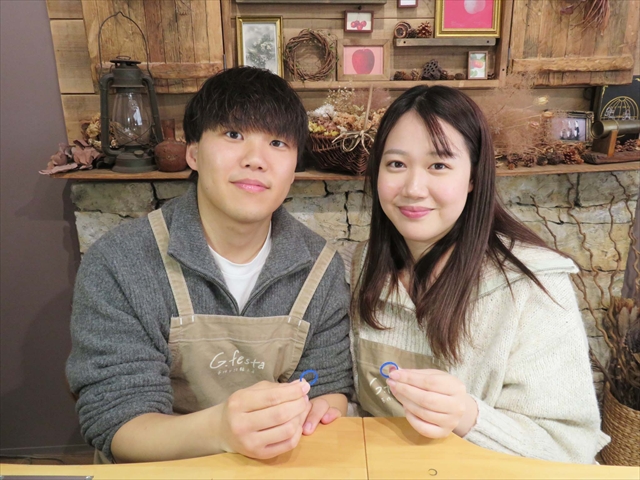 指輪を手作りした先輩カップル 愛知県一宮市　Yさん・Eさん