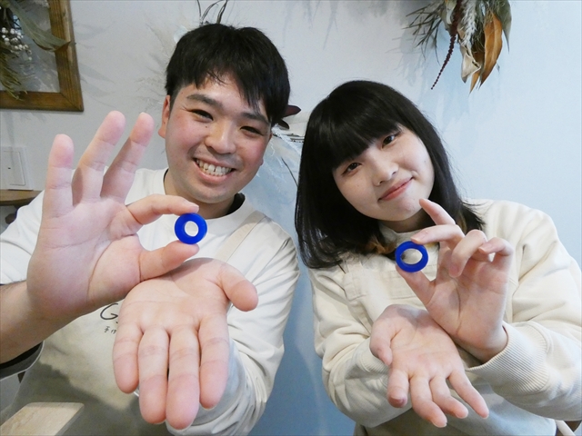 指輪を手作りした先輩カップル 愛知県知立市　Sさん・Tさん