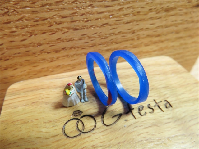 岐阜県関市　Rさん・Jさんの指輪のワックス