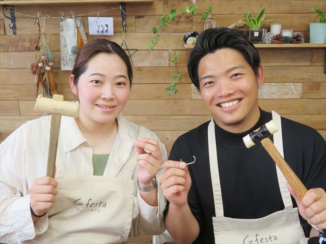 指輪を手作りした先輩カップル 三重県津市　Ｓさん・Ｋさん
