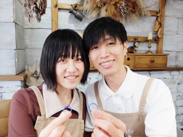 指輪を手作りした先輩カップル 愛知県名古屋市　Yさん・Hさん