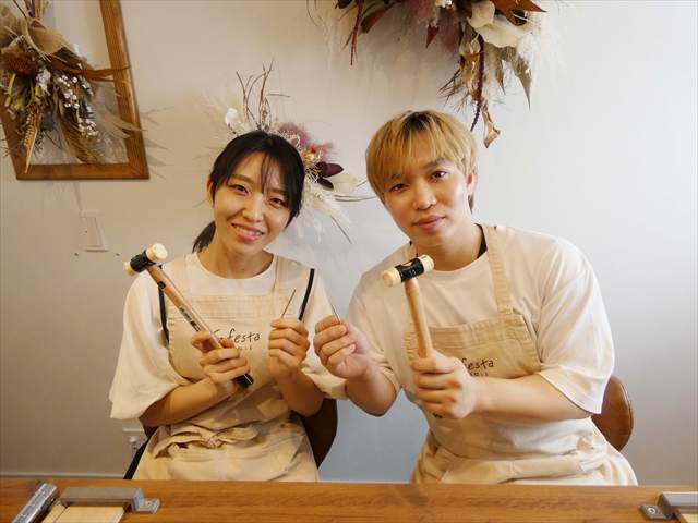 指輪を手作りした先輩カップル 愛知県岡崎市　Rさん・Hさん