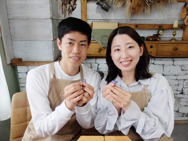 指輪を手作りした先輩カップル 愛知県蒲郡市　Jさん・Mさん