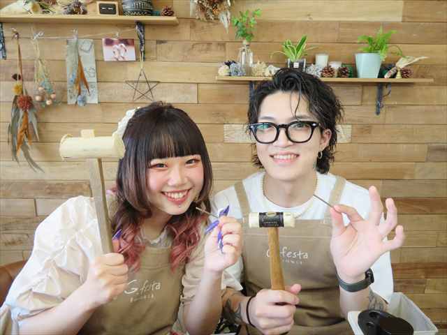 指輪を手作りした先輩カップル 三重県桑名市　Ｒさん・Ｍさん