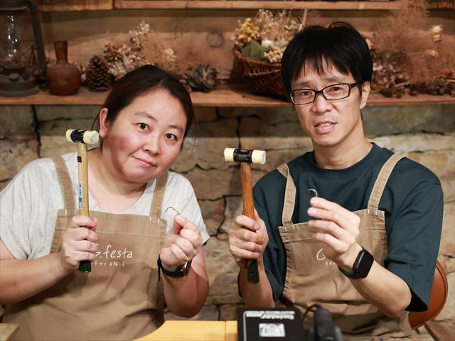 指輪を手作りした先輩カップル 岐阜県岐阜市　Ｋさん・Ｒさん