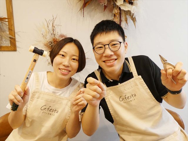 指輪を手作りした先輩カップル 愛知県豊田市　Ｔさん・Ｍさん