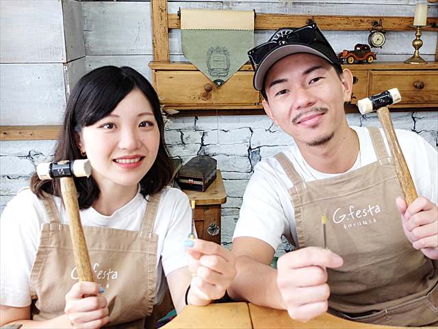 指輪を手作りした先輩カップル 三重県いなべ市　Ｋさん・Ｍさん