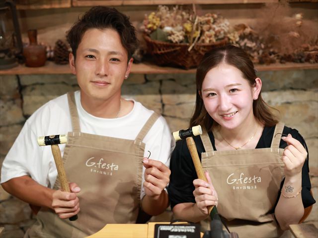 指輪を手作りした先輩カップル 岐阜県各務原市　Ｔさん・Ｒさん