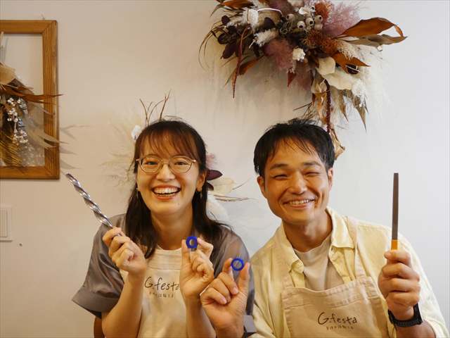 指輪を手作りした先輩カップル 愛知県知多郡　Ｔさん・Ａさん