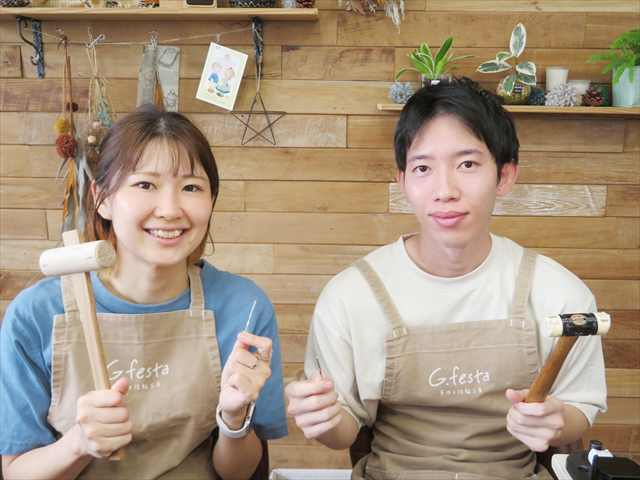 指輪を手作りした先輩カップル 三重県四日市市　Ｙさん・Ｍさん