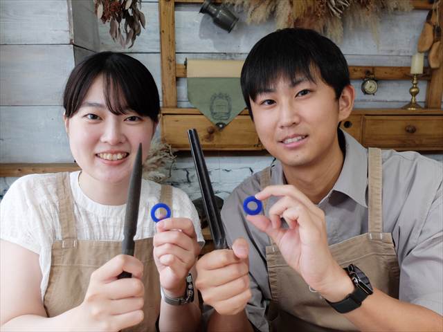指輪を手作りした先輩カップル 愛知県名古屋市　Ｙさん・Ｍさん