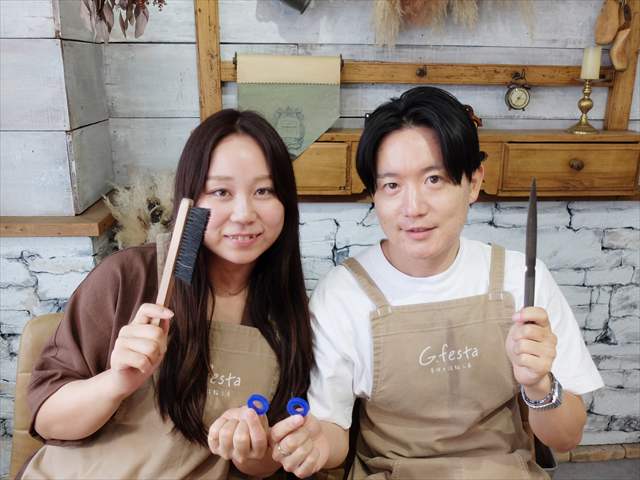 指輪を手作りした先輩カップル 愛知県名古屋市　Ｓさん・Ｍさん