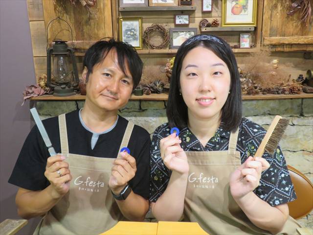指輪を手作りした先輩カップル 岐阜県岐阜市　Ｍさん・Ｈさん