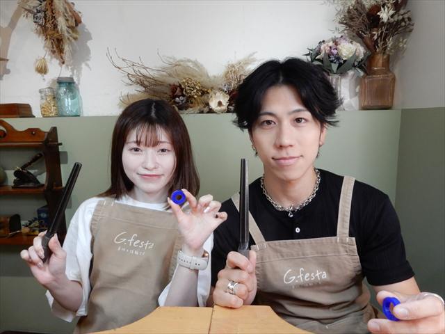 指輪を手作りした先輩カップル 愛知県豊田市　Ｓさん・Ｍさん