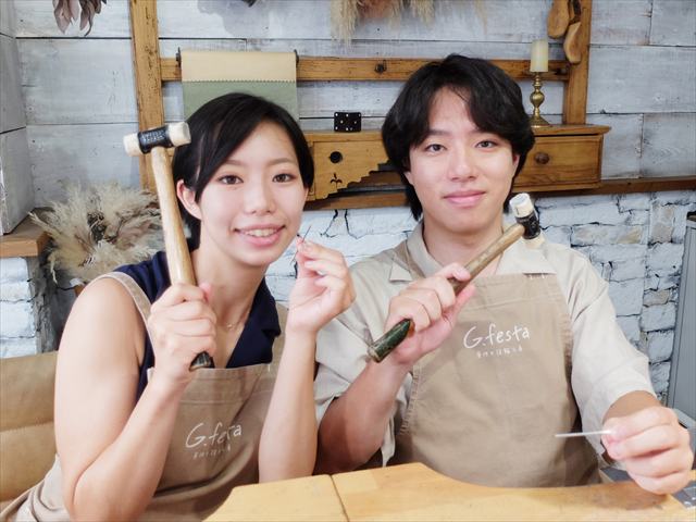 指輪を手作りした先輩カップル 愛知県名古屋市　Ｒさん・Ｋさん