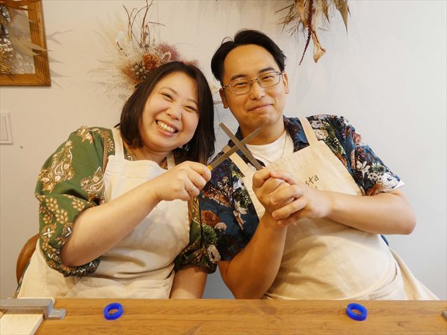 指輪を手作りした先輩カップル 愛知県刈谷市　Ｈさん・Ａさん